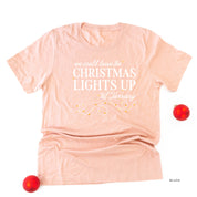 We Could Leave The Christmas Lights Up Til January - Unisex Tee Little Mama Shirt Shop