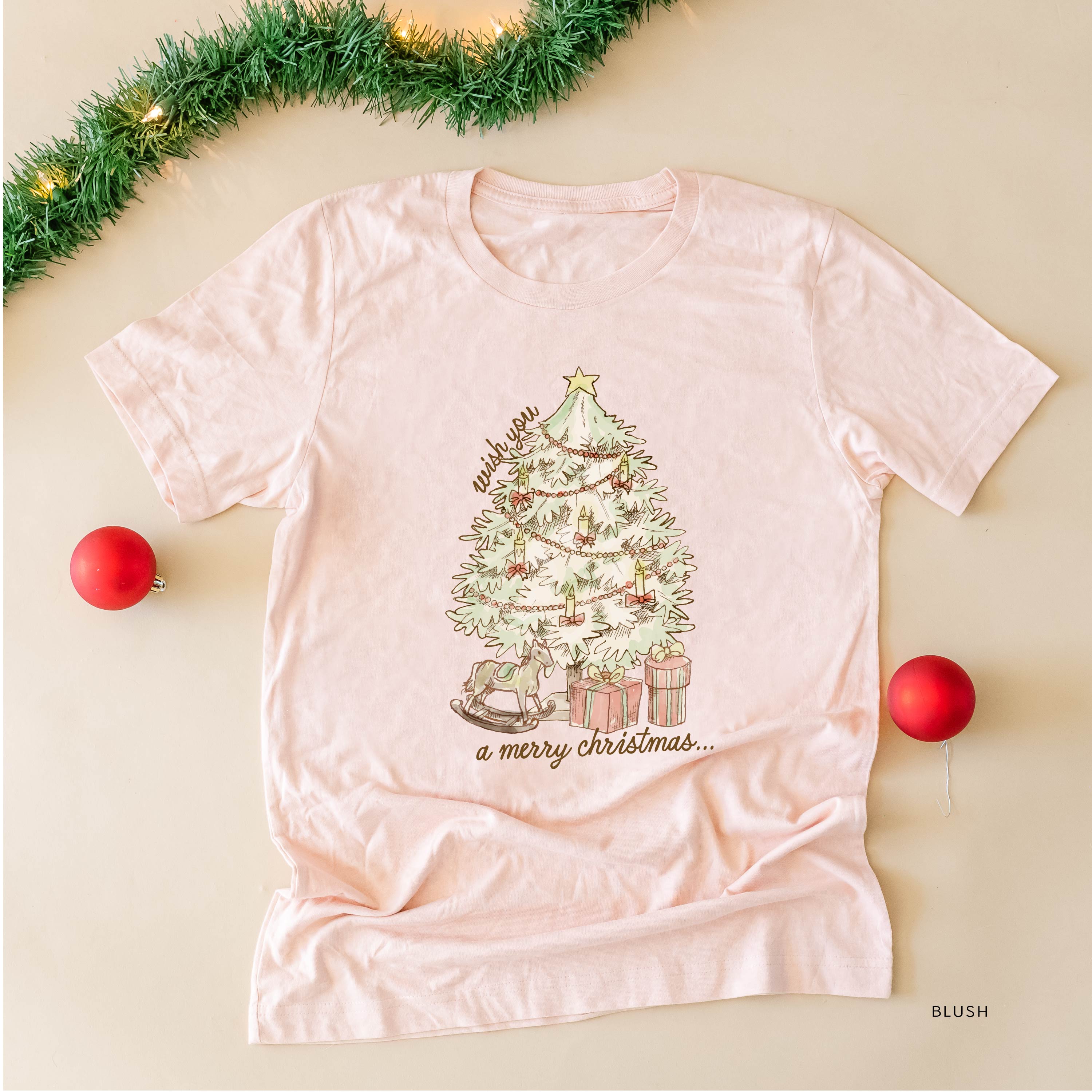 Wish You A Merry Christmas - Unisex Tee Little Mama Shirt Shop