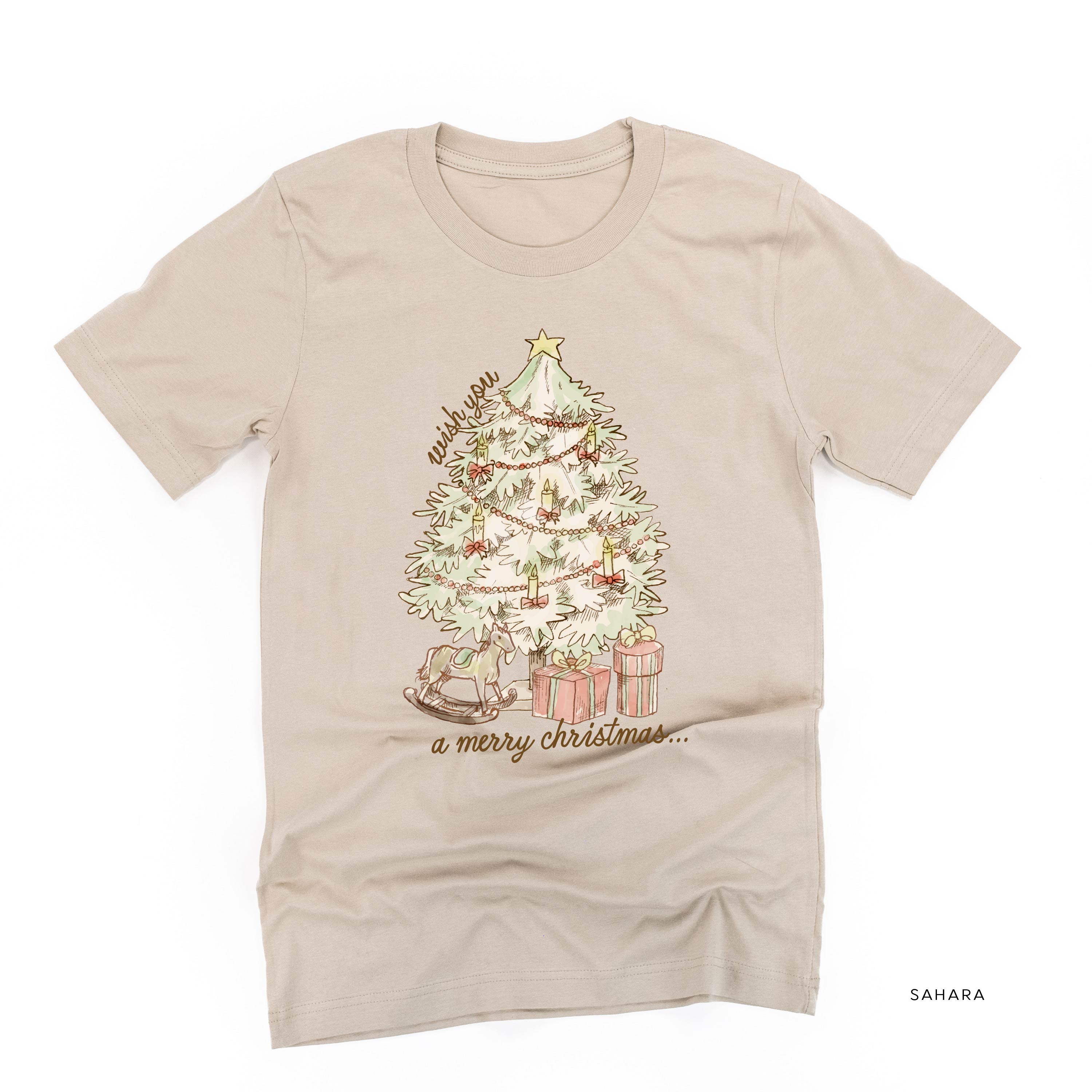 Wish You A Merry Christmas - Unisex Tee Little Mama Shirt Shop