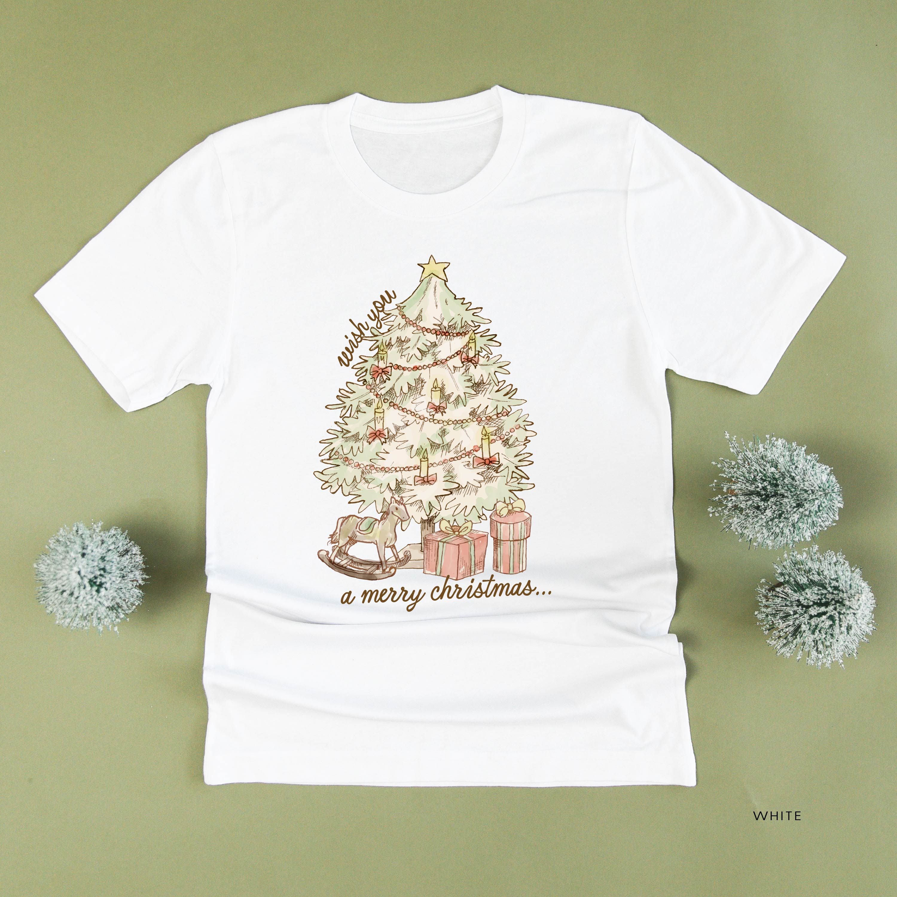 Wish You A Merry Christmas - Unisex Tee Little Mama Shirt Shop