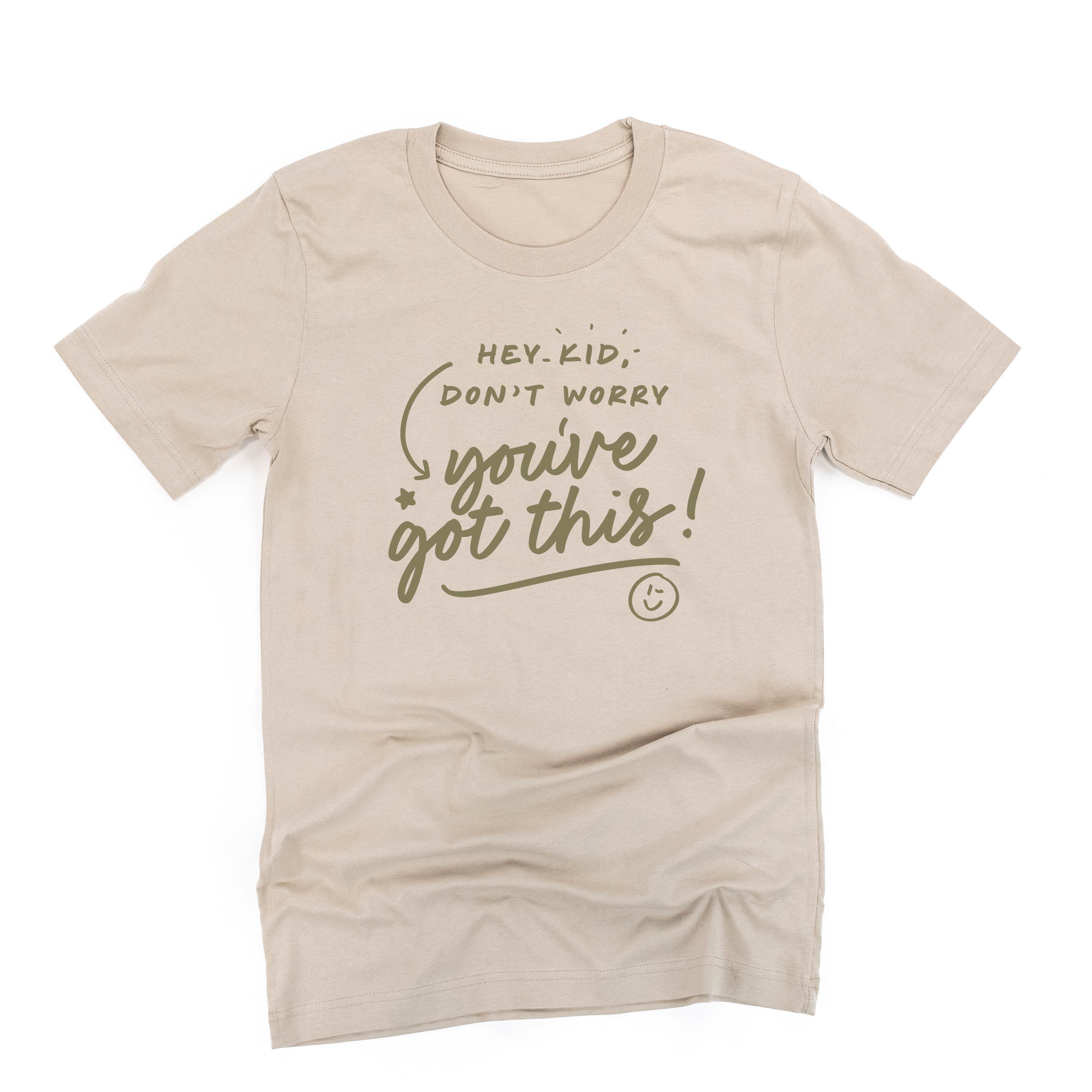 Hey Kid, Don't Worry You've Got This! - TONE ON TONE - Unisex Tee Little Mama Shirt Shop
