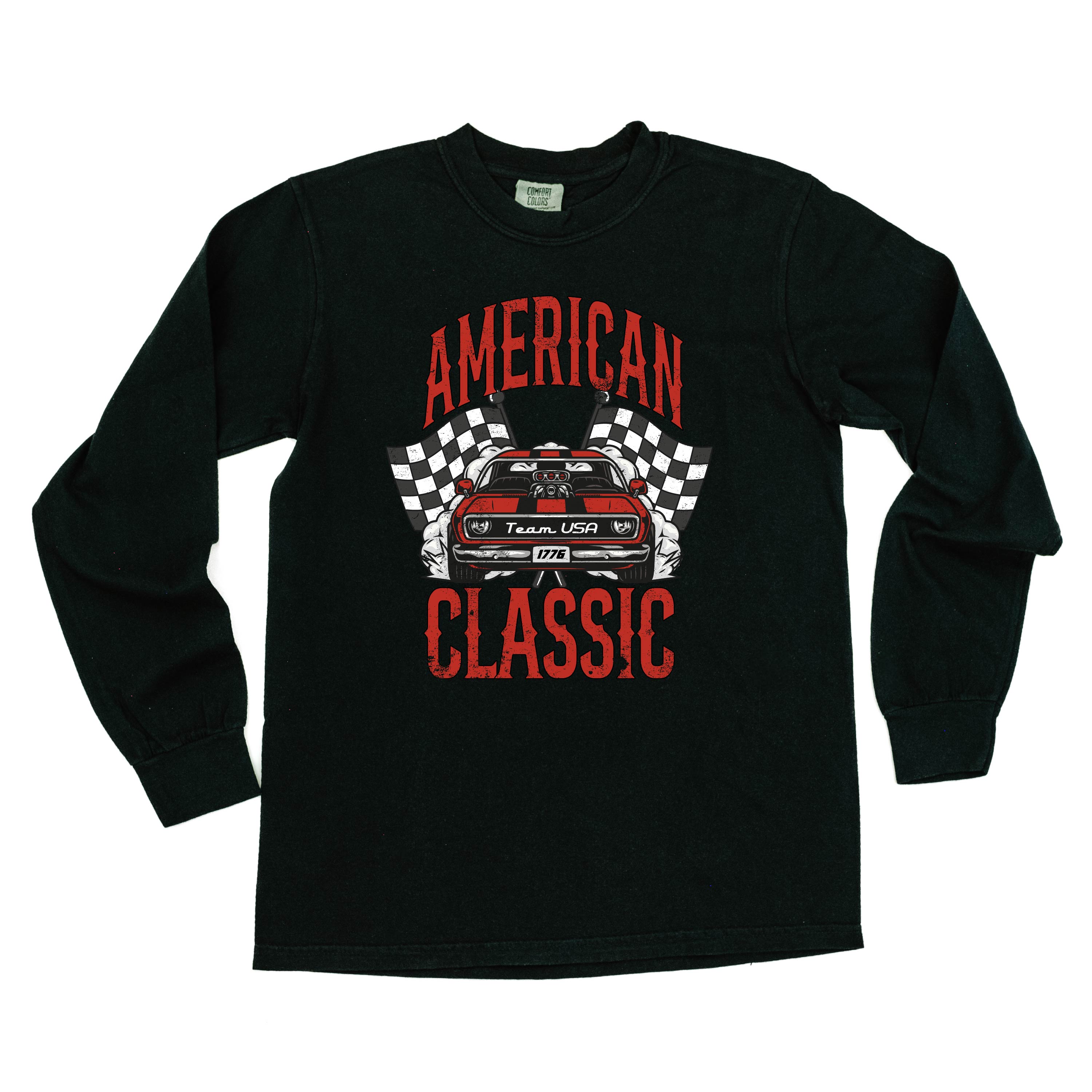American Classic Car - LONG SLEEVE Comfort Colors Tee Little Mama Shirt Shop