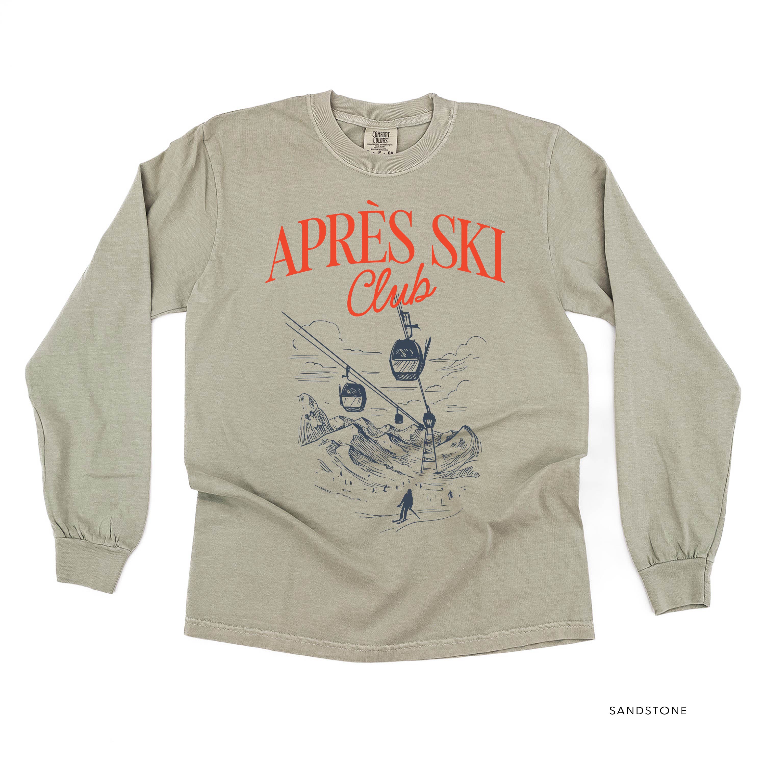 Apres Ski Club - LONG SLEEVE Comfort Colors Tee Little Mama Shirt Shop
