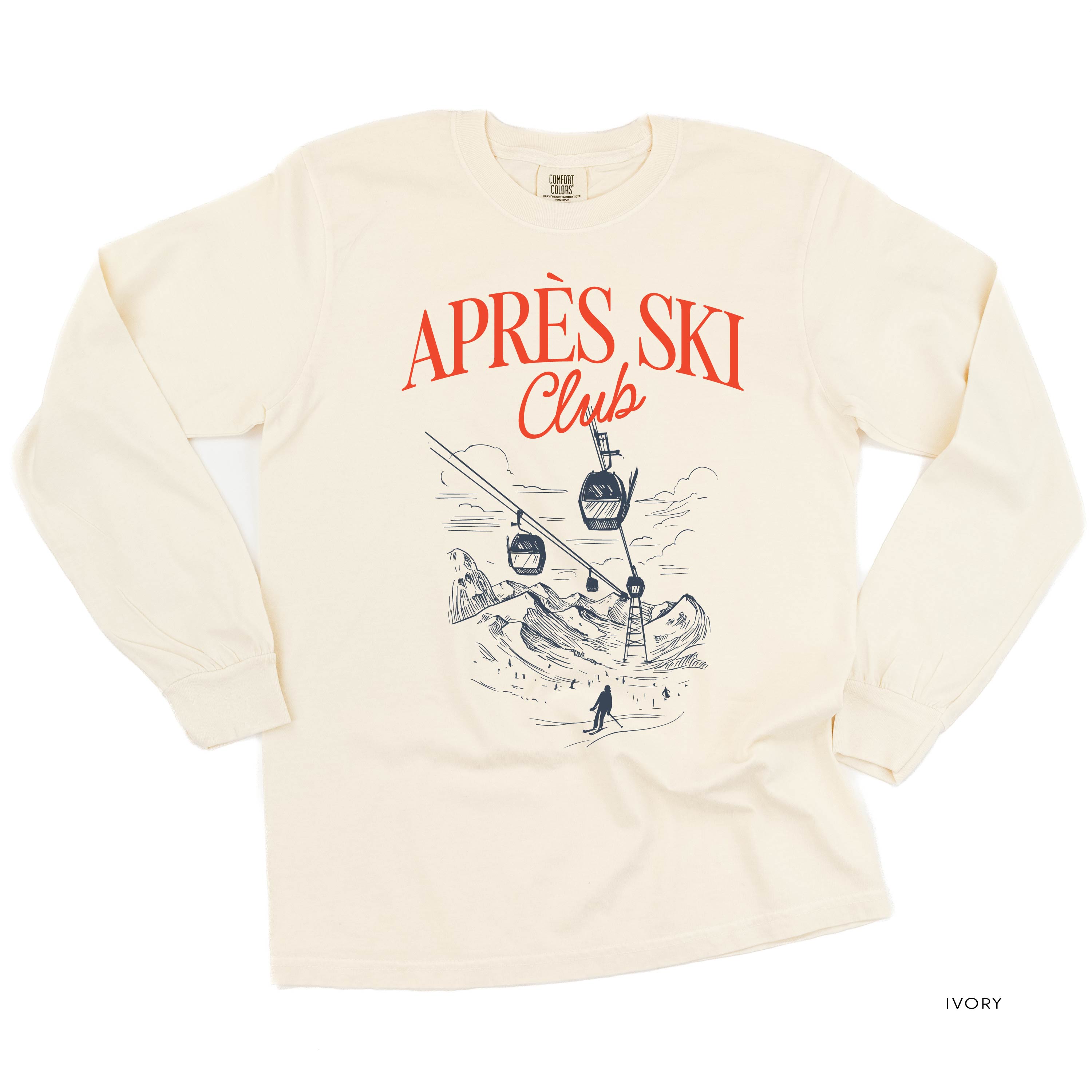 Apres Ski Club - LONG SLEEVE Comfort Colors Tee Little Mama Shirt Shop