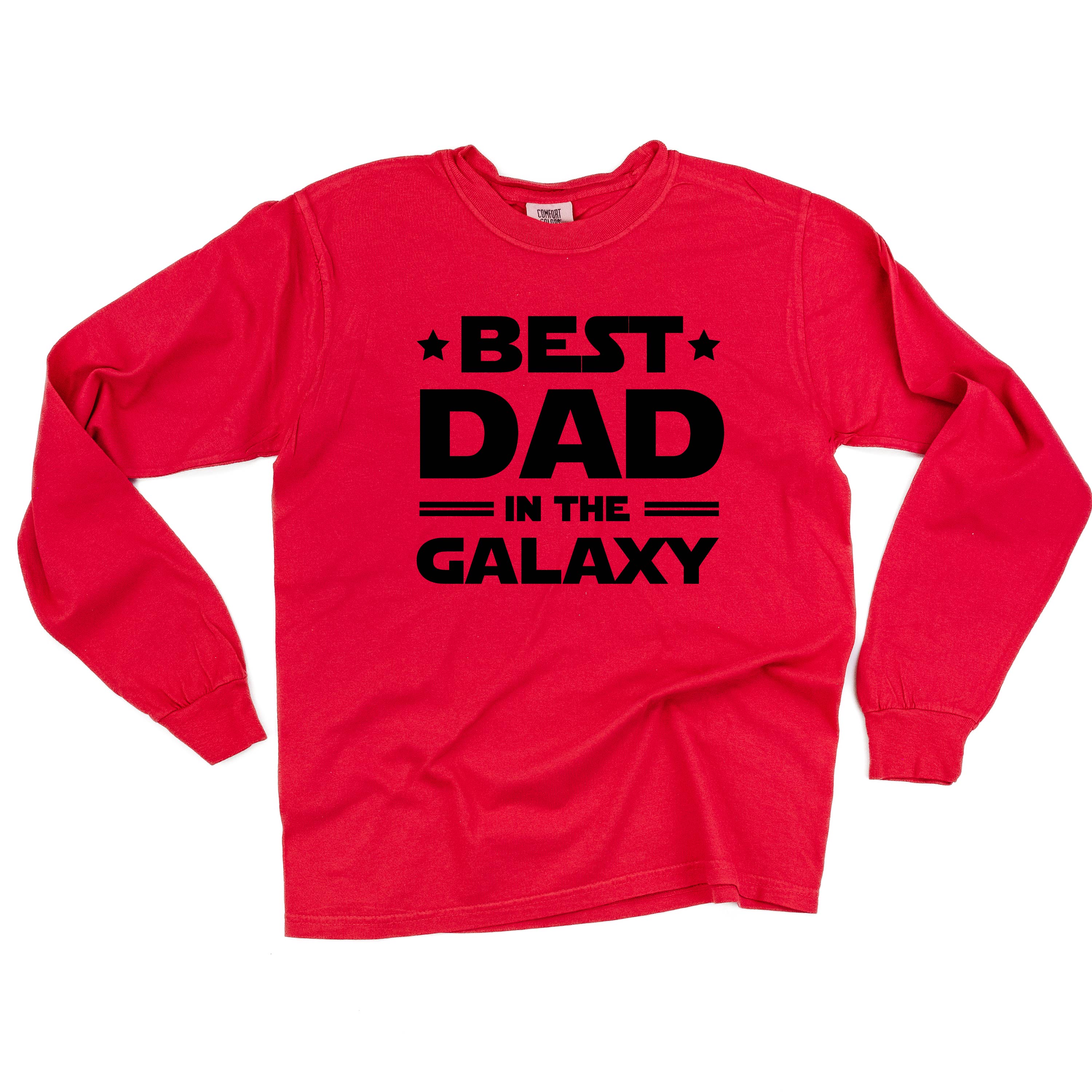 Best Dad In The Galaxy - LONG SLEEVE Comfort Colors Tee Little Mama Shirt Shop