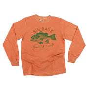 Big Bass Fishing Club - LONG SLEEVE Comfort Colors Tee Little Mama Shirt Shop