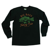 Big Bass Fishing Club - LONG SLEEVE Comfort Colors Tee Little Mama Shirt Shop