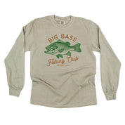 Big Bass Fishing Club - LONG SLEEVE Comfort Colors Tee Little Mama Shirt Shop
