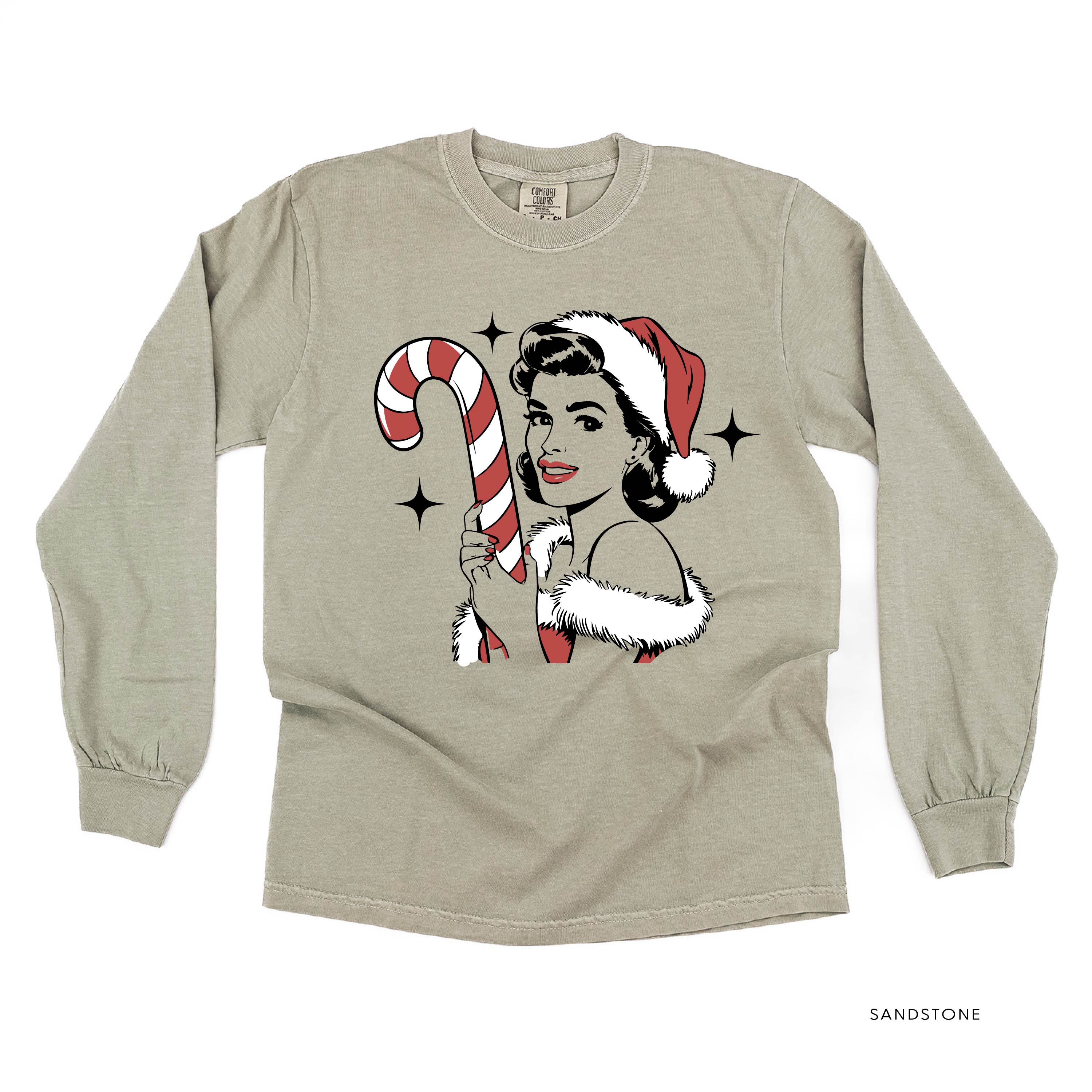Classy Christmas Babe - LONG SLEEVE Comfort Colors Tee Little Mama Shirt Shop