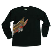 Cutthroat Trout - Hand Drawn - LONG SLEEVE Comfort Colors Tee Little Mama Shirt Shop