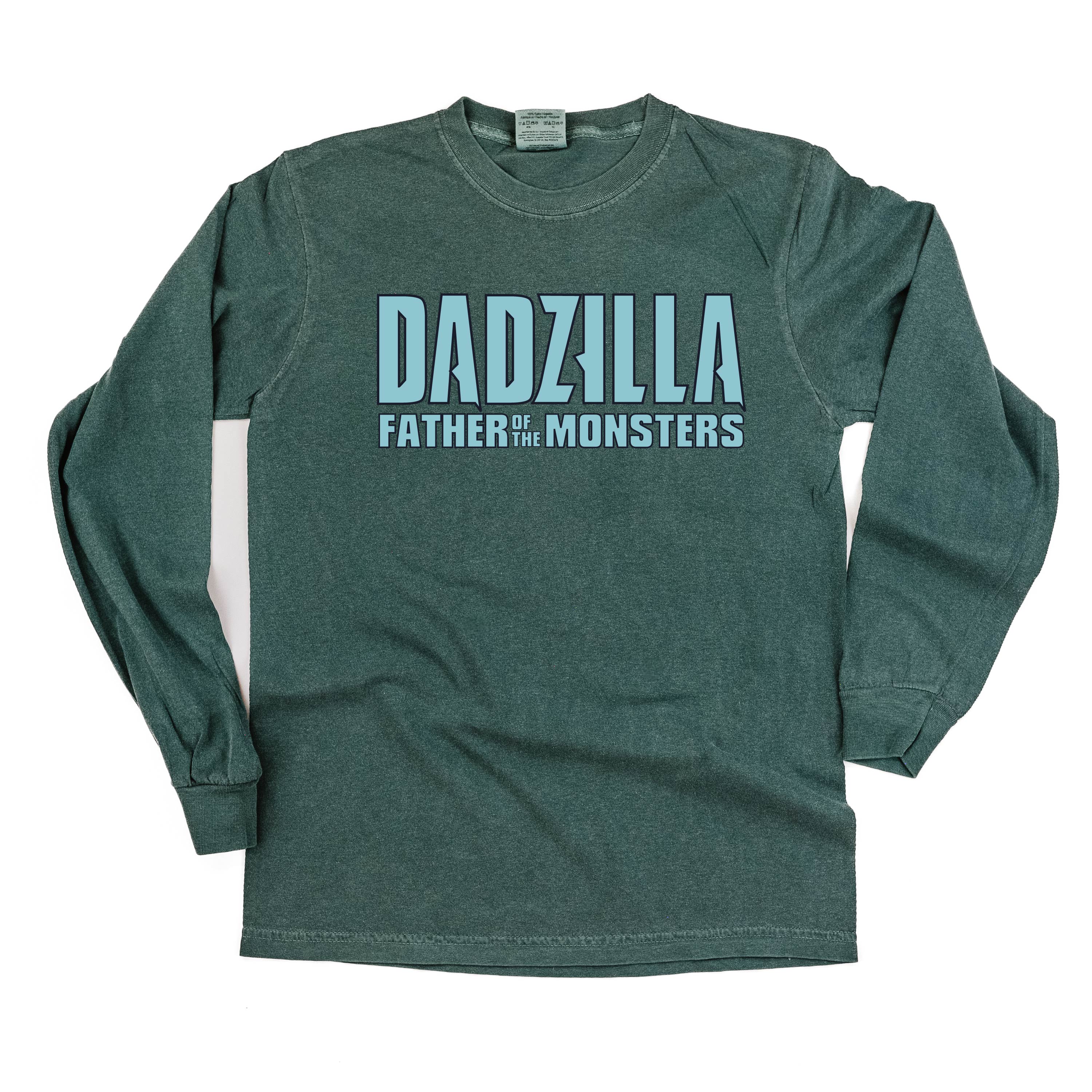 Dadzilla - Father Of The Monster(s) - LONG SLEEVE Comfort Colors Tee Little Mama Shirt Shop