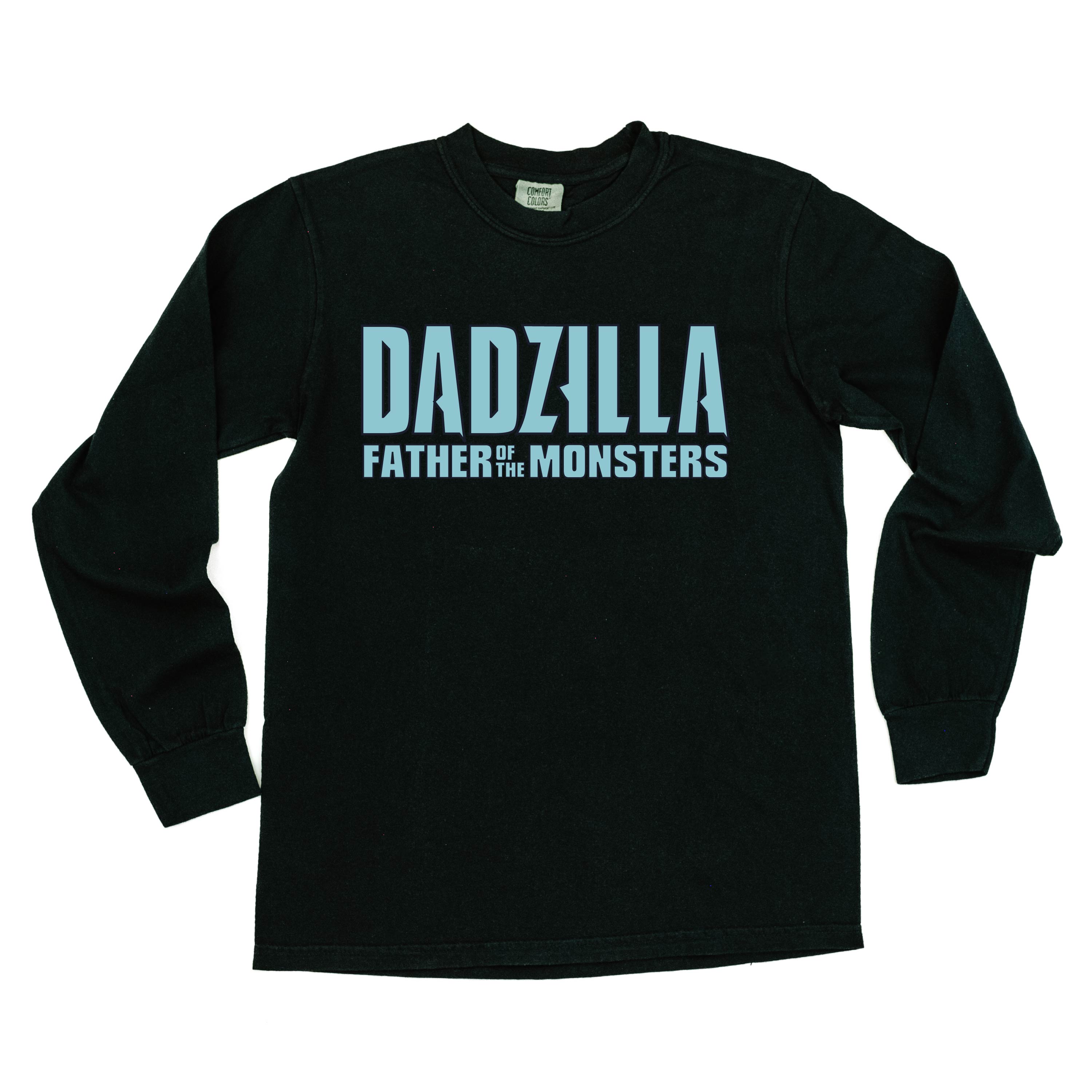 Dadzilla - Father Of The Monster(s) - LONG SLEEVE Comfort Colors Tee Little Mama Shirt Shop