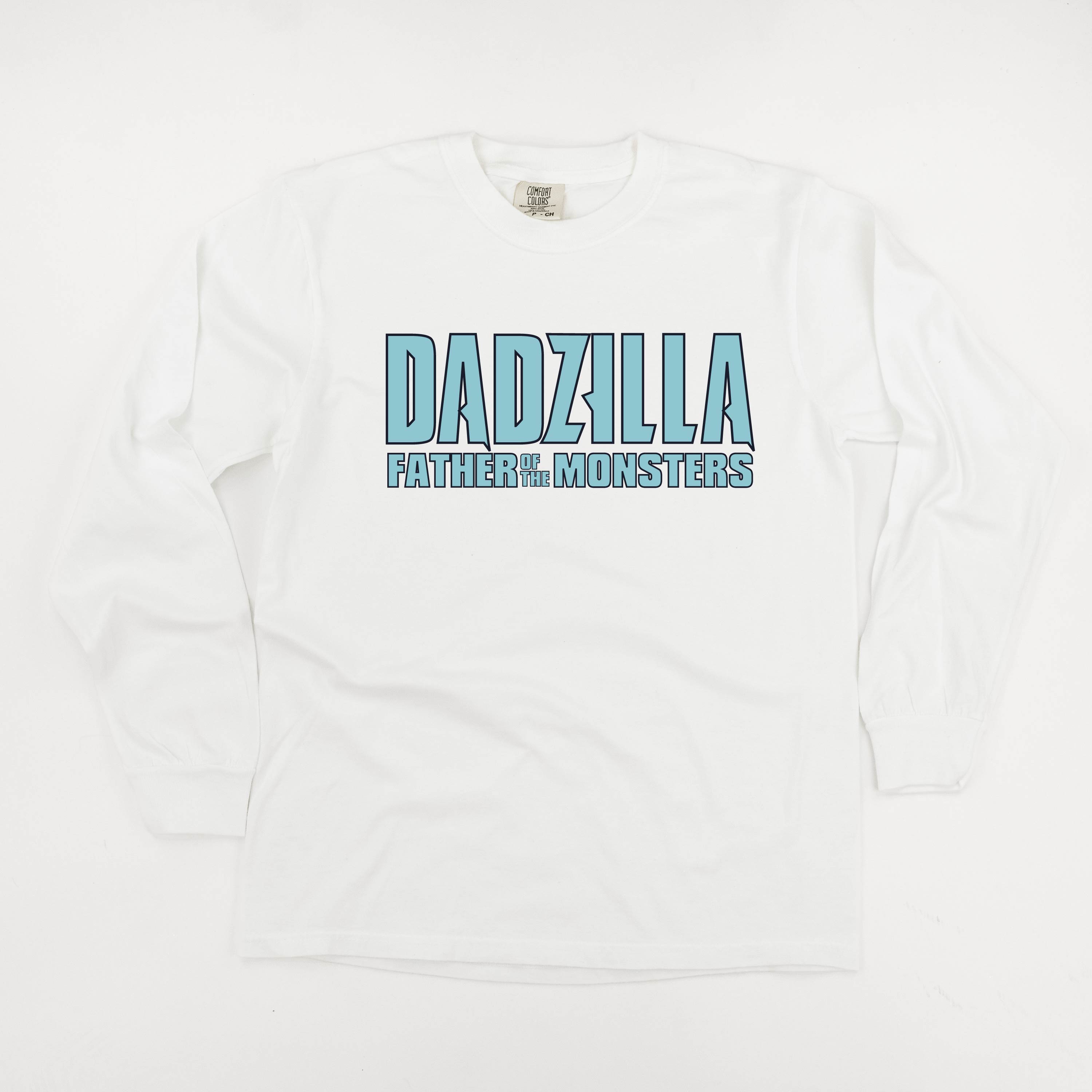 Dadzilla - Father Of The Monster(s) - LONG SLEEVE Comfort Colors Tee Little Mama Shirt Shop