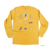 Dainty Bows and Leaves - Long Sleeve Comfort Colors Tee Little Mama Shirt Shop