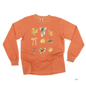 Dainty Bows and Leaves - Long Sleeve Comfort Colors Tee Little Mama Shirt Shop