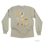 Dainty Bows and Leaves - Long Sleeve Comfort Colors Tee Little Mama Shirt Shop