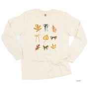 Dainty Bows and Leaves - Long Sleeve Comfort Colors Tee Little Mama Shirt Shop