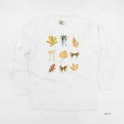 Dainty Bows and Leaves - Long Sleeve Comfort Colors Tee Little Mama Shirt Shop
