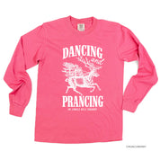 Dancing and Prancing in Jingle Bell Square - LONG SLEEVE Comfort Colors Tee Little Mama Shirt Shop