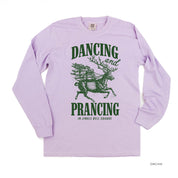 Dancing and Prancing in Jingle Bell Square - LONG SLEEVE Comfort Colors Tee Little Mama Shirt Shop