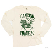 Dancing and Prancing in Jingle Bell Square - LONG SLEEVE Comfort Colors Tee Little Mama Shirt Shop