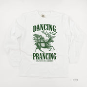 Dancing and Prancing in Jingle Bell Square - LONG SLEEVE Comfort Colors Tee Little Mama Shirt Shop