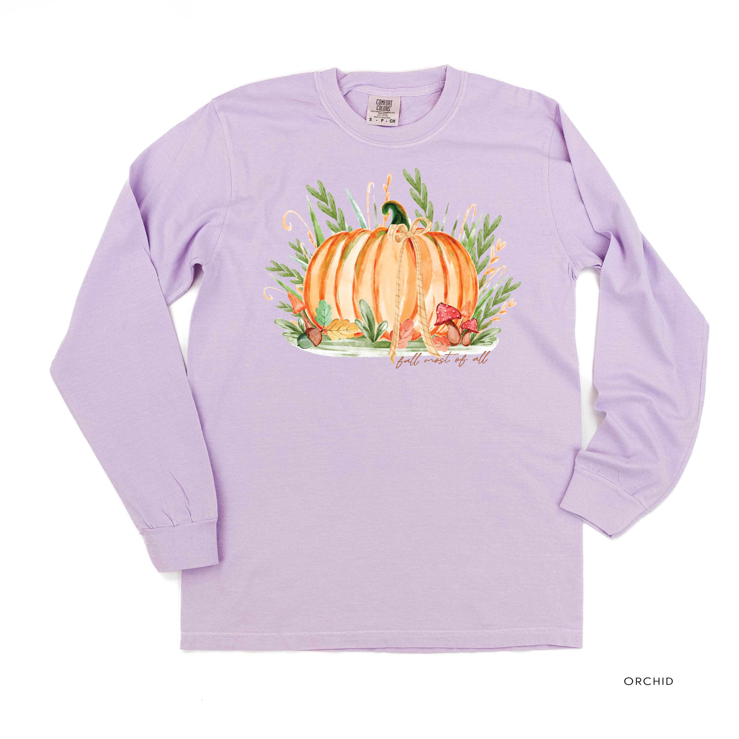 Fall Most of All - Long Sleeve Comfort Colors Tee Little Mama Shirt Shop