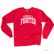 Father of a Fighter - Varsity - Long Sleeve Comfort Colors Tee Little Mama Shirt Shop