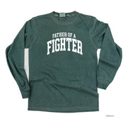 Father of a Fighter - Varsity - Long Sleeve Comfort Colors Tee Little Mama Shirt Shop