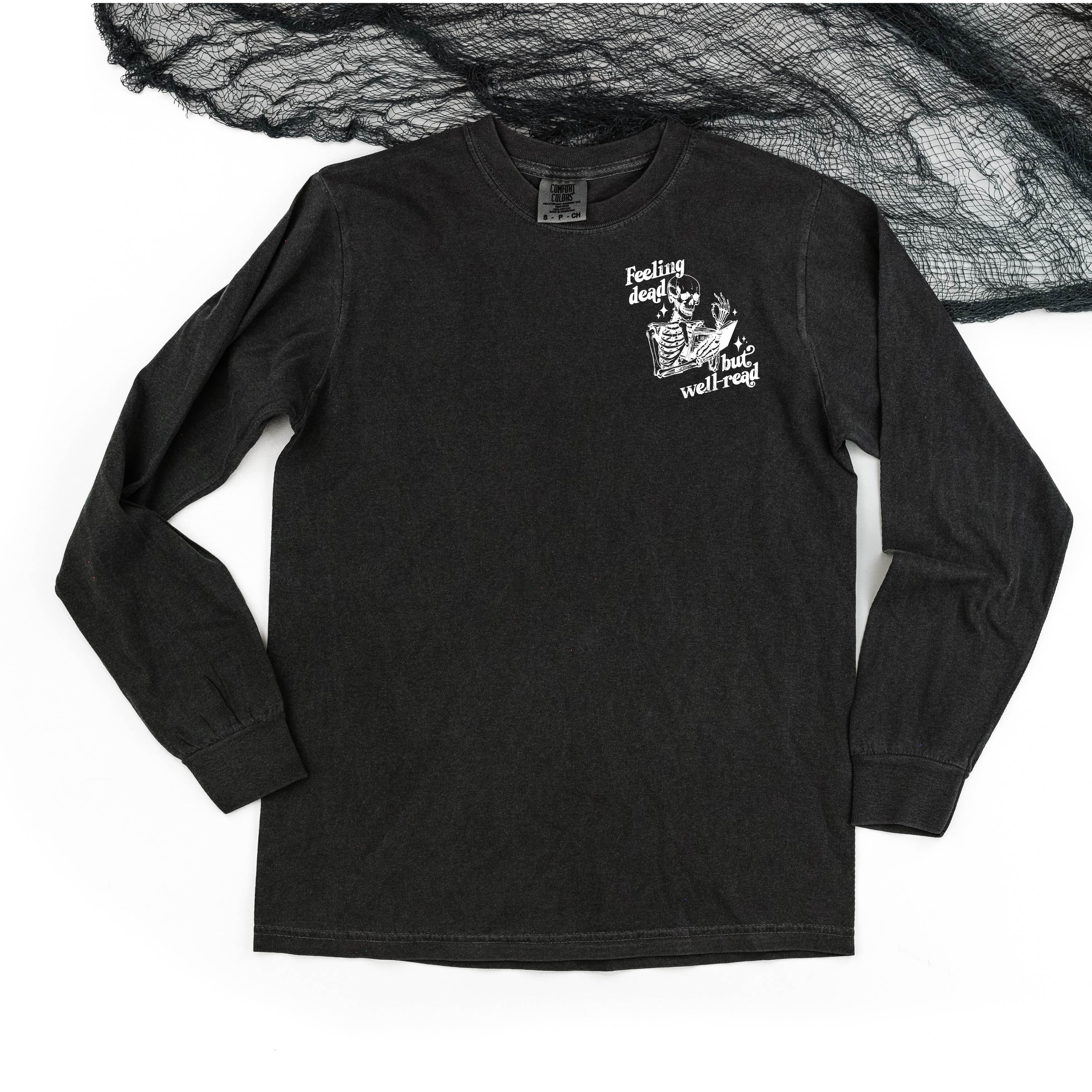  FULL DESIGN on Back - Long Sleeve Comfort Colors Tee Little Mama Shirt Shop