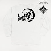 Fishing Compass - Fishing Scene (pf&b) - LONG SLEEVE Comfort Colors Tee Little Mama Shirt Shop
