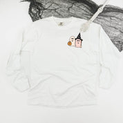 Ghosty Girls - POCKET DESIGN - Long Sleeve Comfort Colors Tee Little Mama Shirt Shop