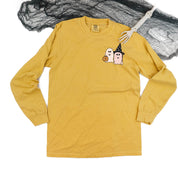 Ghosty Girls - POCKET DESIGN - Long Sleeve Comfort Colors Tee Little Mama Shirt Shop