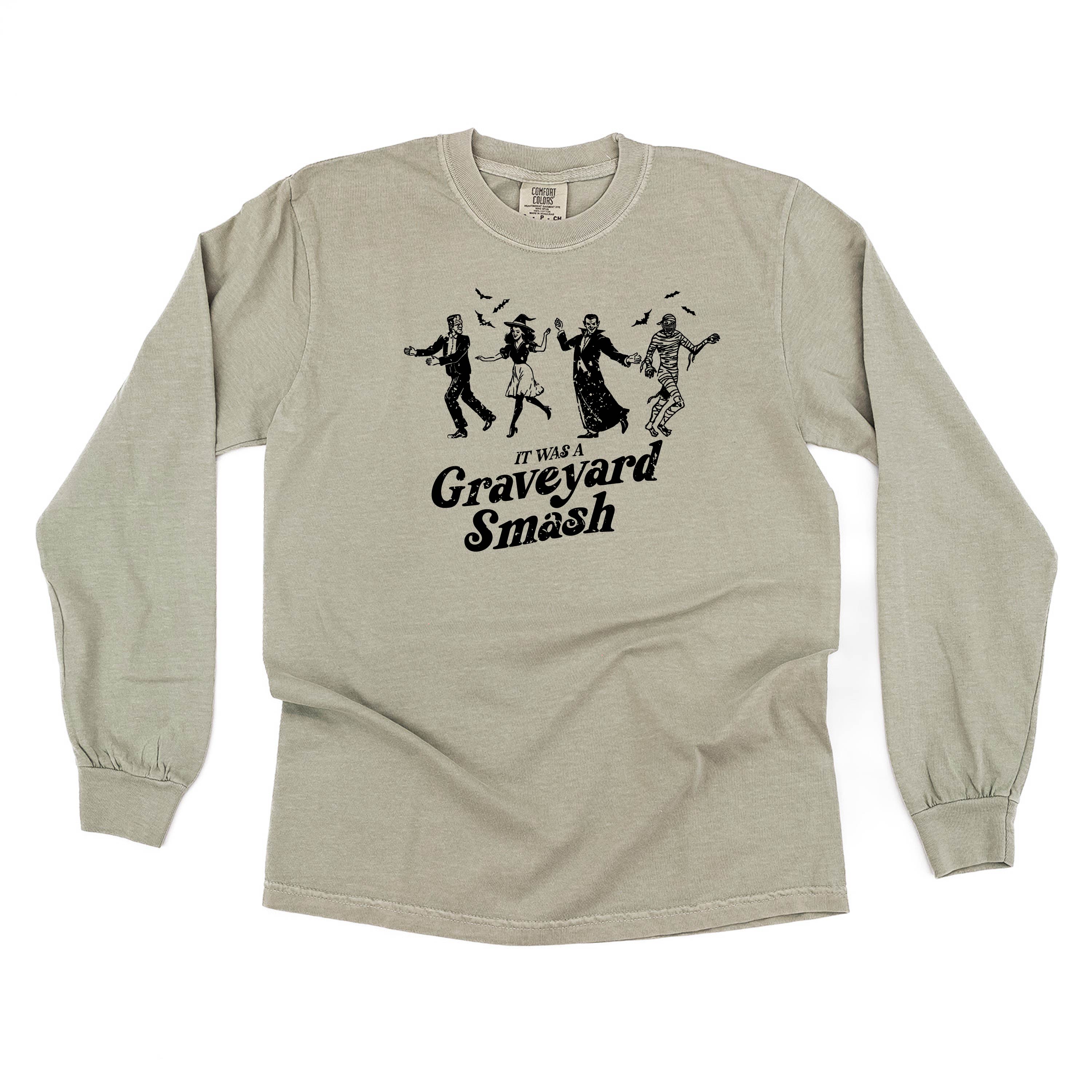 It Was a Graveyard Smash - Long Sleeve Comfort Colors Tee Little Mama Shirt Shop