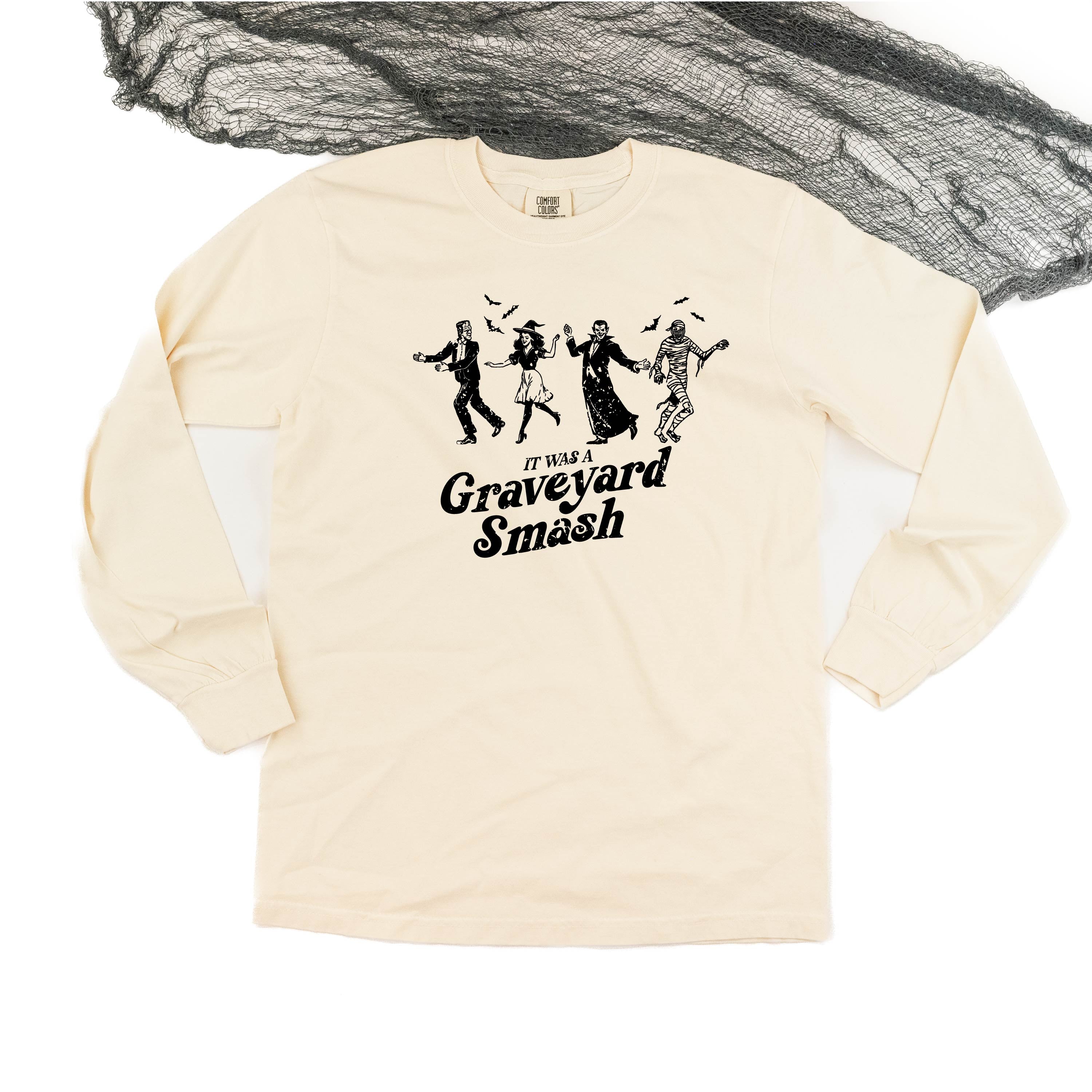 It Was a Graveyard Smash - Long Sleeve Comfort Colors Tee Little Mama Shirt Shop