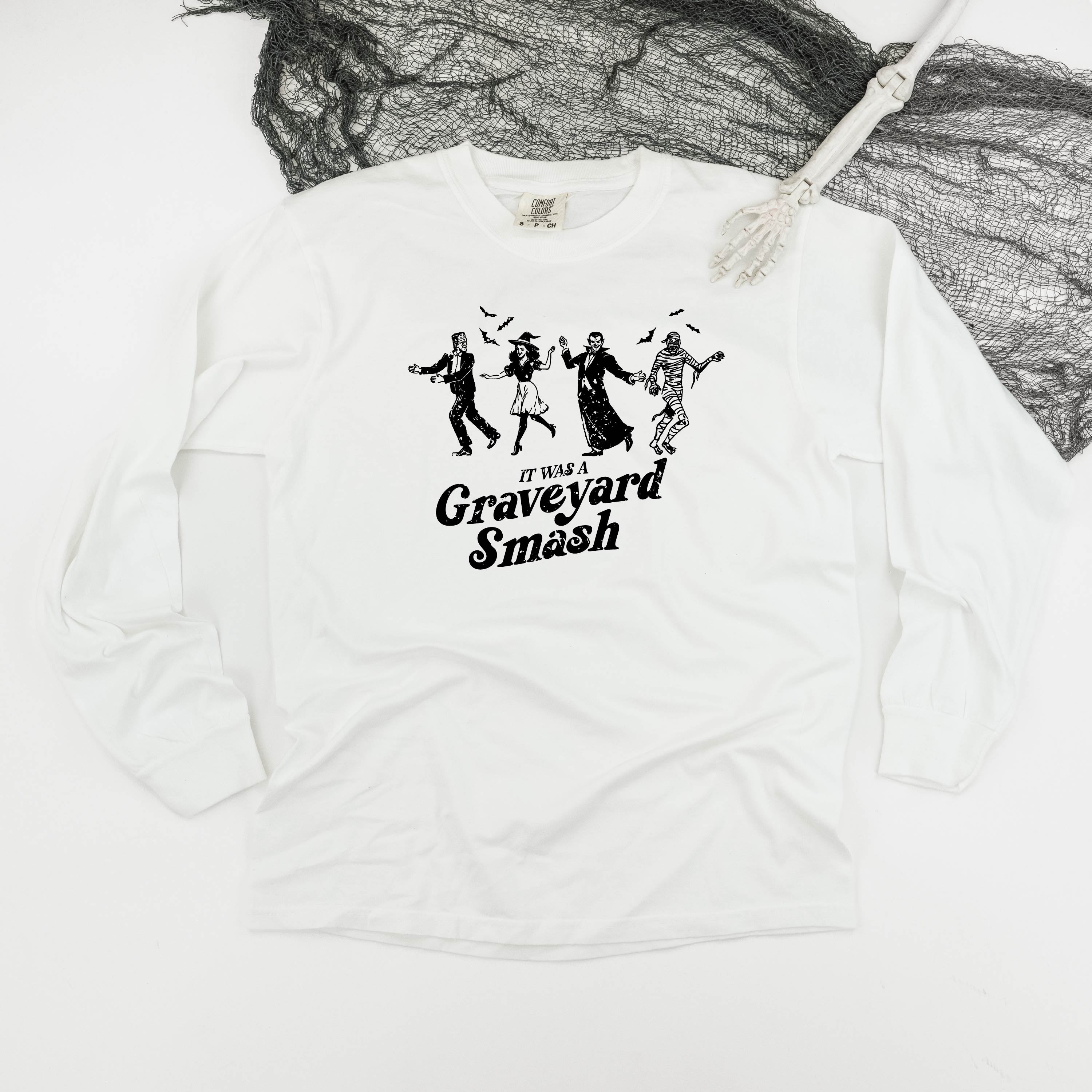 It Was a Graveyard Smash - Long Sleeve Comfort Colors Tee Little Mama Shirt Shop