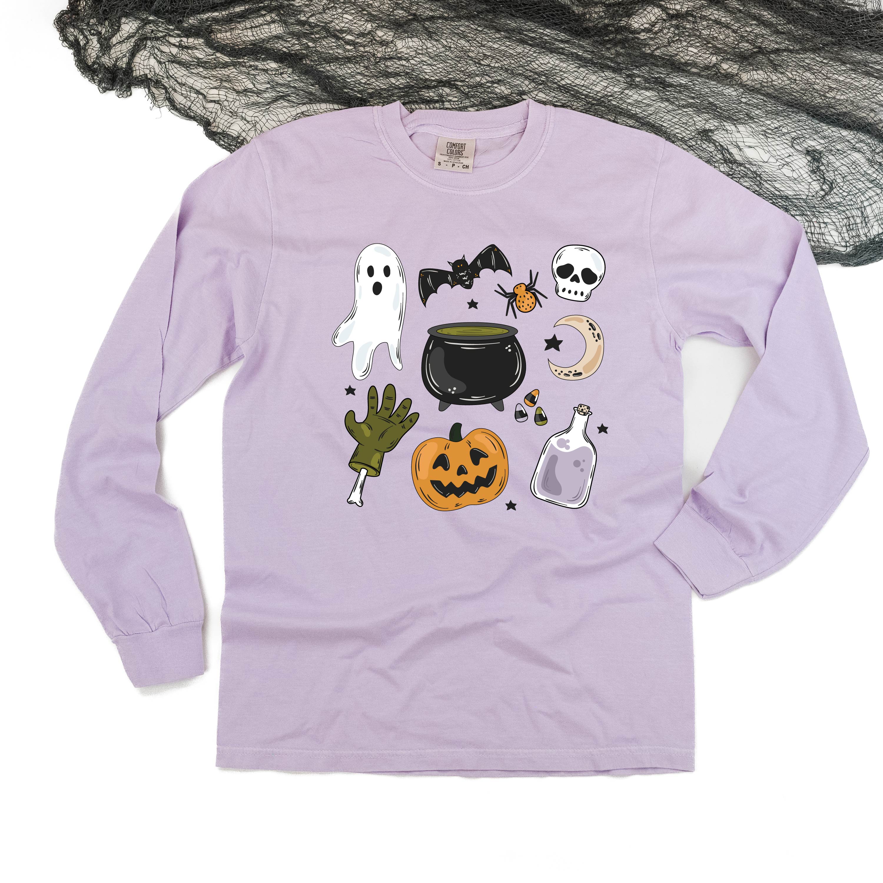 Halloween Things - Long Sleeve Comfort Colors Tee Little Mama Shirt Shop