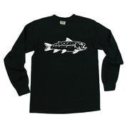 Hand Drawn Brook Trout - LONG SLEEVE Comfort Colors Tee Little Mama Shirt Shop