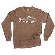 Hand Drawn Brook Trout - LONG SLEEVE Comfort Colors Tee Little Mama Shirt Shop