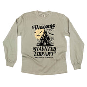 Haunted Library - Long Sleeve Comfort Colors Tee Little Mama Shirt Shop