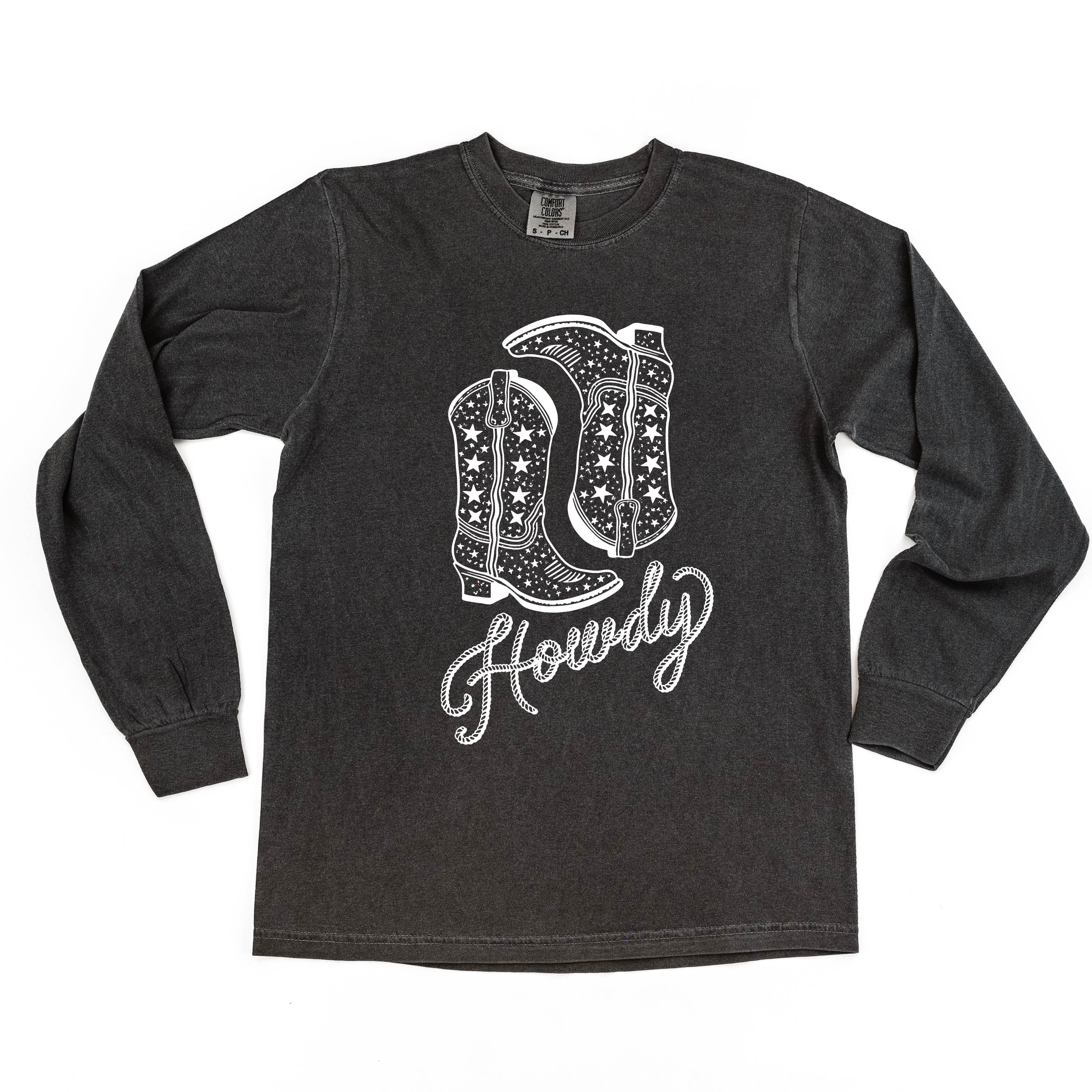  Cowboy Boots - LONG SLEEVE Comfort Colors Tee Little Mama Shirt Shop
