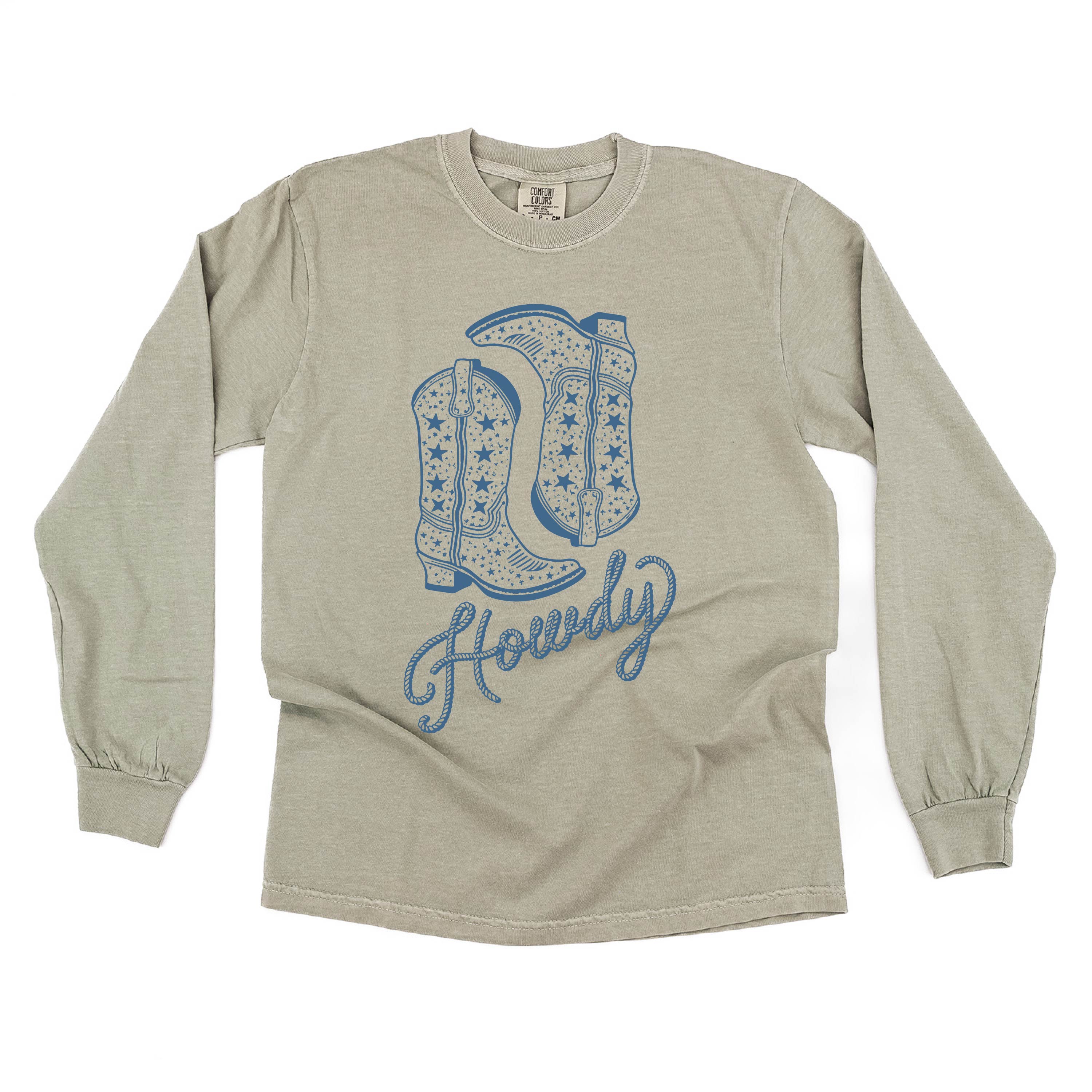  Cowboy Boots - LONG SLEEVE Comfort Colors Tee Little Mama Shirt Shop