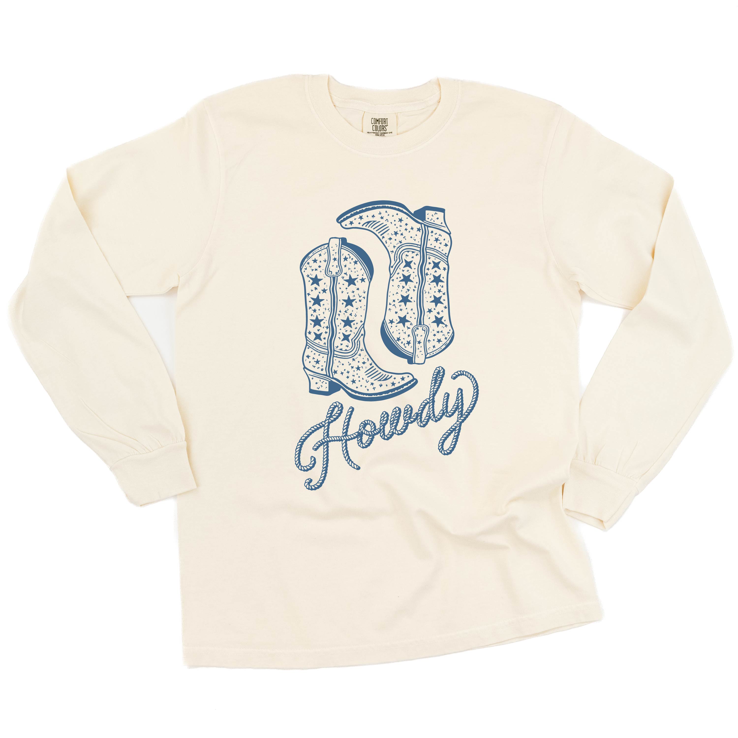  Cowboy Boots - LONG SLEEVE Comfort Colors Tee Little Mama Shirt Shop