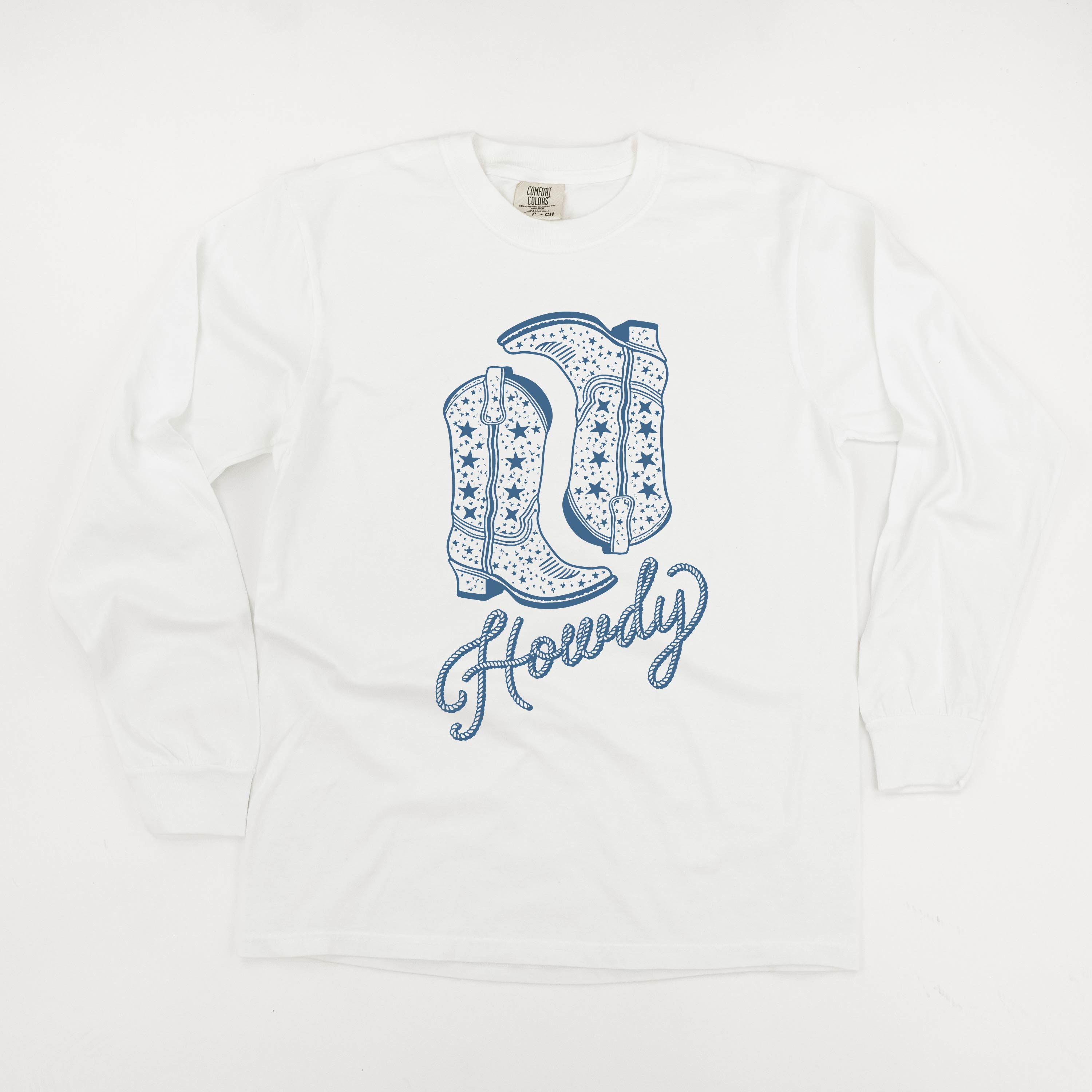  Cowboy Boots - LONG SLEEVE Comfort Colors Tee Little Mama Shirt Shop