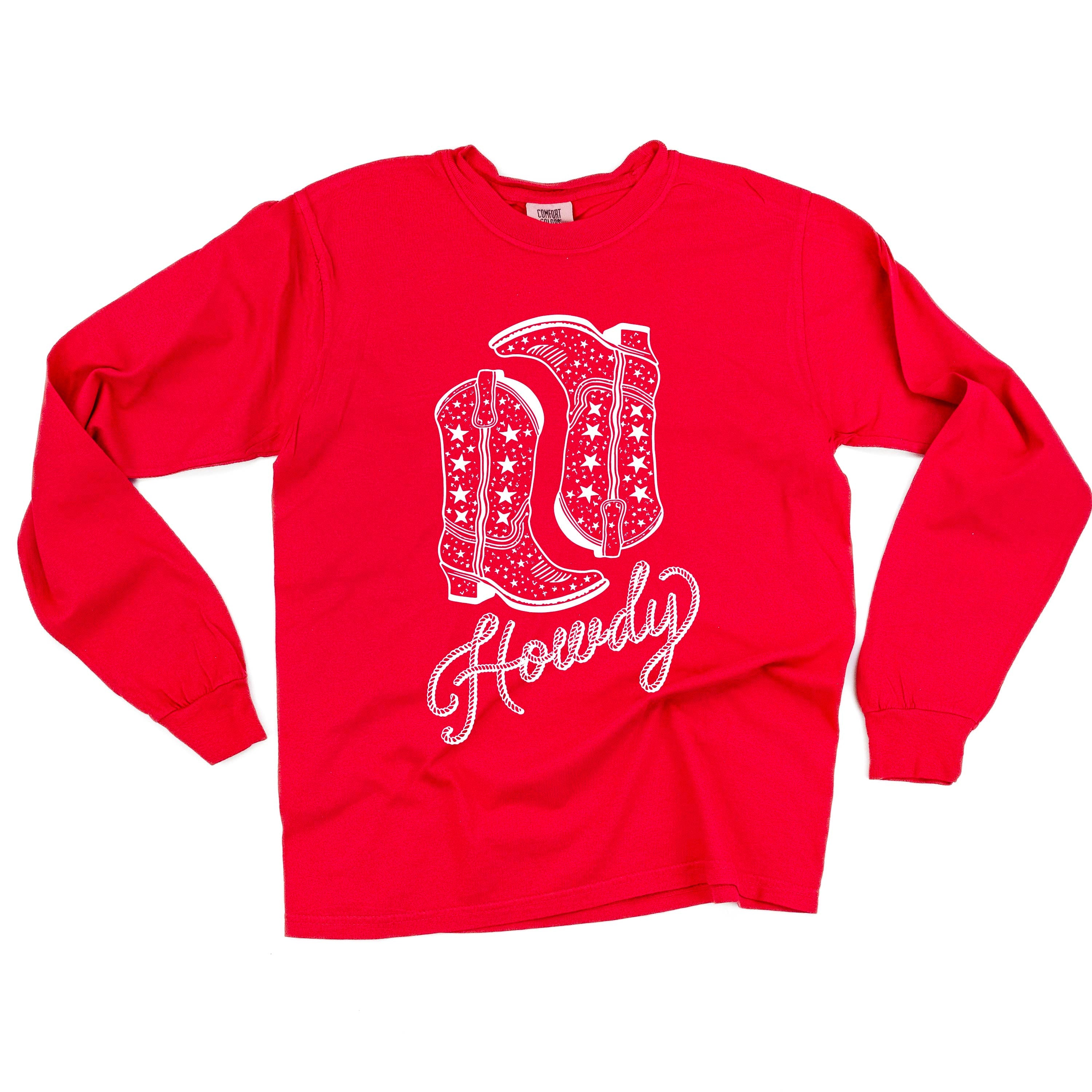  Cowboy Boots - LONG SLEEVE Comfort Colors Tee Little Mama Shirt Shop