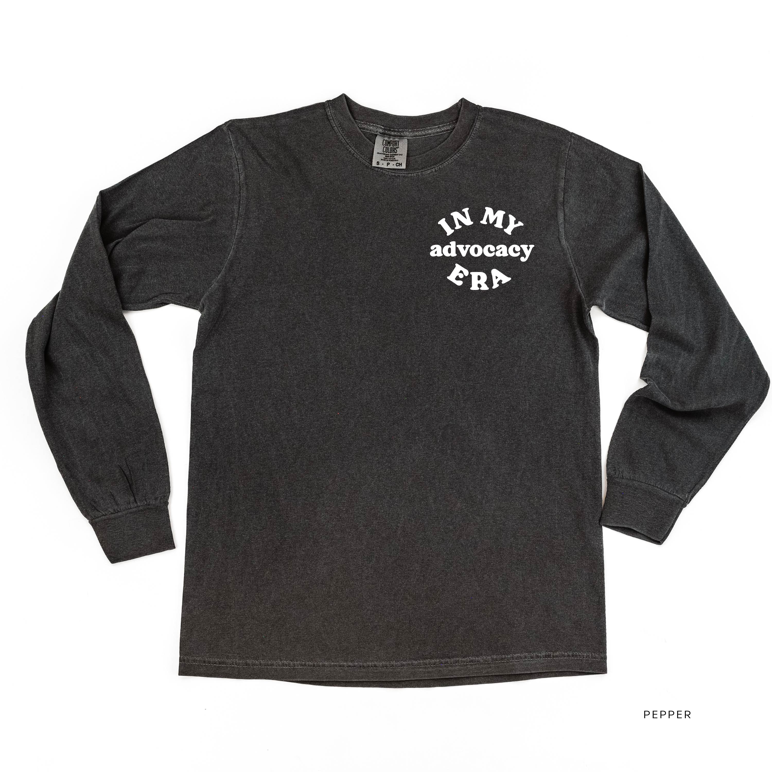 In My Advocacy Era - Long Sleeve Comfort Colors Tee Little Mama Shirt Shop