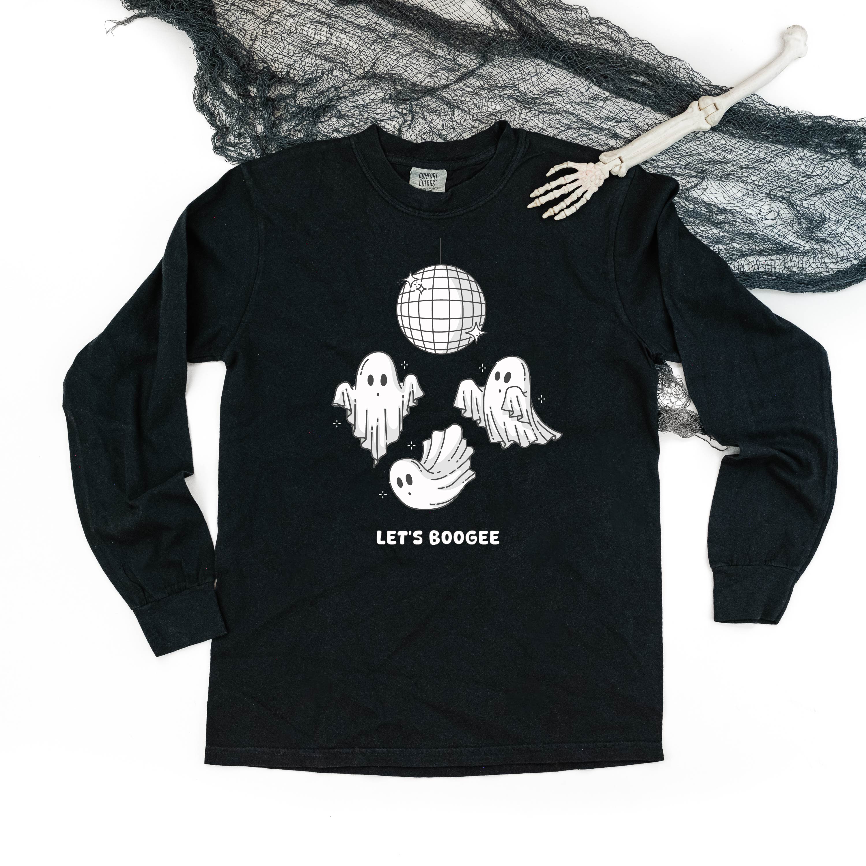 Let's Boogee - Long Sleeve Comfort Colors Tee Little Mama Shirt Shop