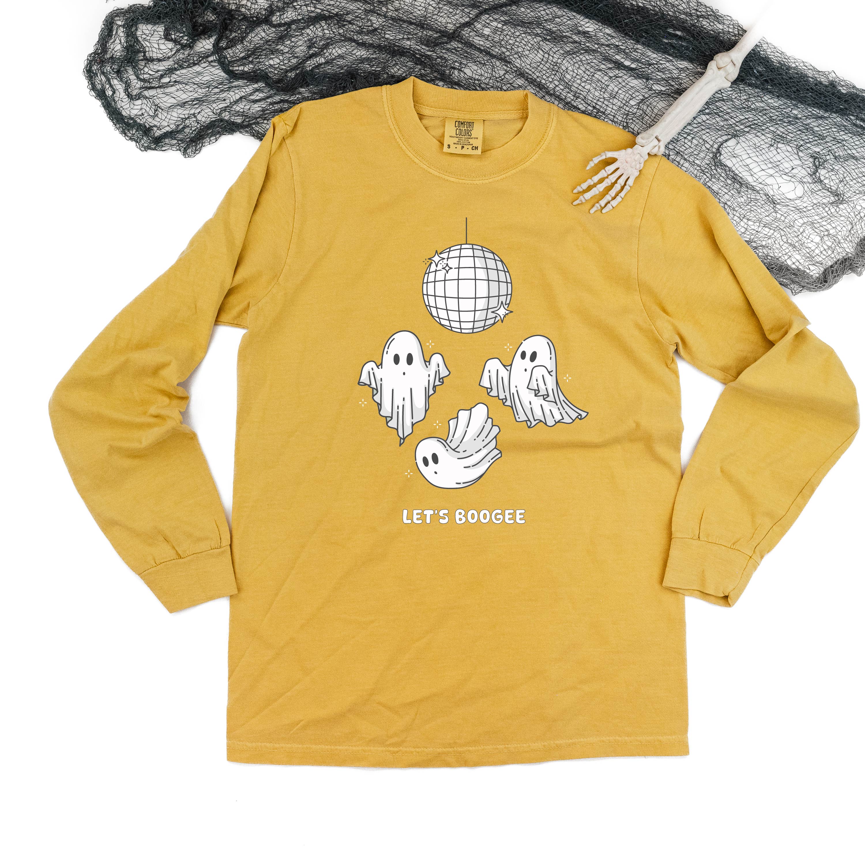 Let's Boogee - Long Sleeve Comfort Colors Tee Little Mama Shirt Shop