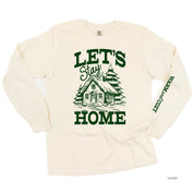 Let's Stay Home (sd) - LONG SLEEVE Comfort Colors Tee Little Mama Shirt Shop