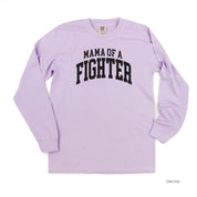 Mama of a Fighter - Varsity - LONG SLEEVE COMFORT COLORS TEE Little Mama Shirt Shop